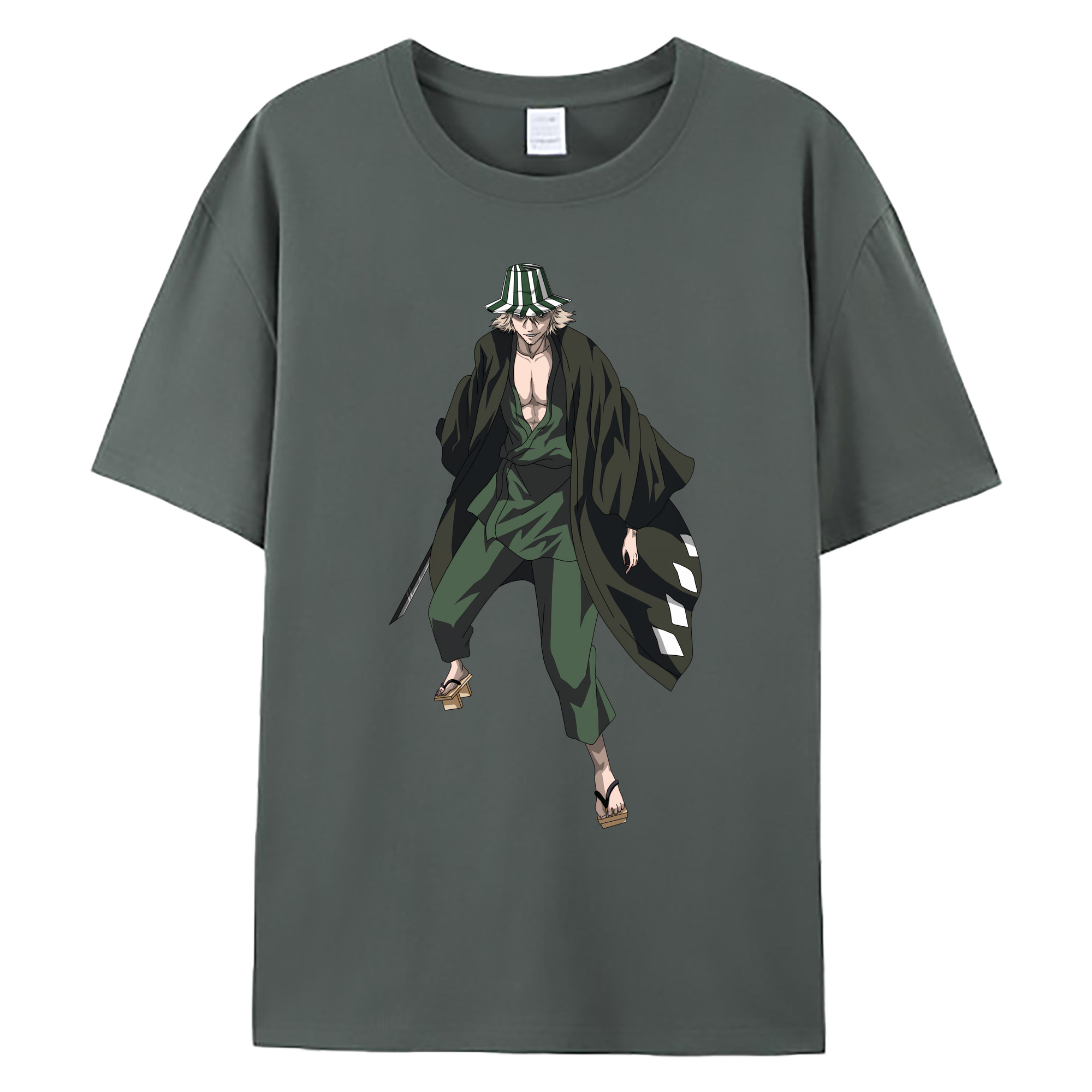 （画像用） "ブリーチ 浦原 喜助（うらはら きすけ） BLEACH Urahara Kisuke " 綿100％ メンズ半袖Tシャツ｜肌触りやわらか＆通気性